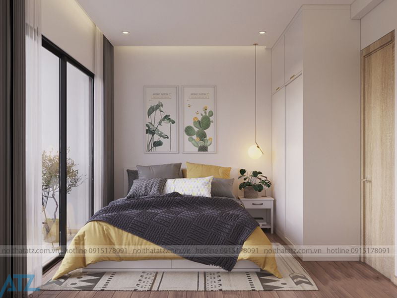 Thiết kế nội thất căn hộ 80m2 tại The West 265 Cầu Giấy nhà chú Vinh