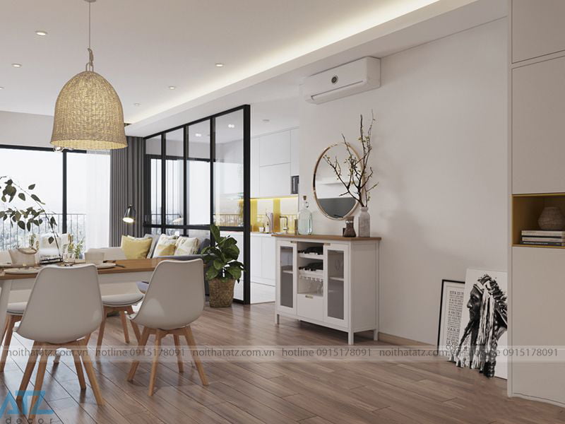 Thiết kế nội thất căn hộ 80m2 tại The West 265 Cầu Giấy nhà chú Vinh