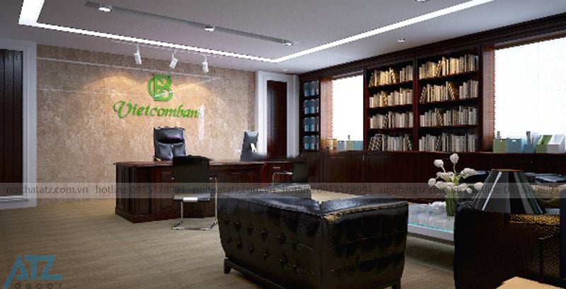 Thiết kế nội thất văn phòng cao cấp cho Vietcombank Thiết kế nội thất văn phòng cao cấp cho Vietcombank