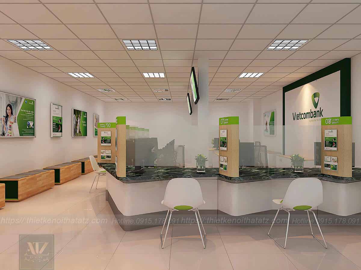 Thiết kế nội thất văn phòng cao cấp cho Vietcombank Thiết kế nội thất văn phòng cao cấp cho Vietcombank