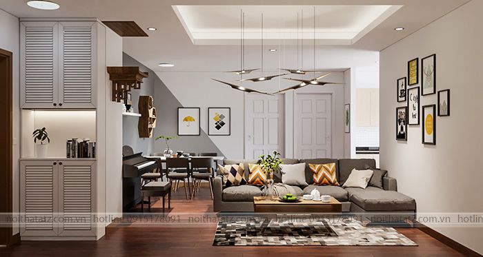 Mẫu nội thất chung cư 70m2 tại Mỹ Đình Pearl cho chị Minh