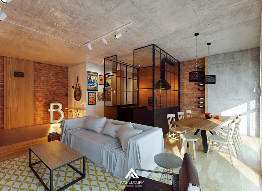 phong-cach-thiet-ke-noi-that-chung-cu-industrial (1) phong cách thiết kế nội thất chung cư industrial