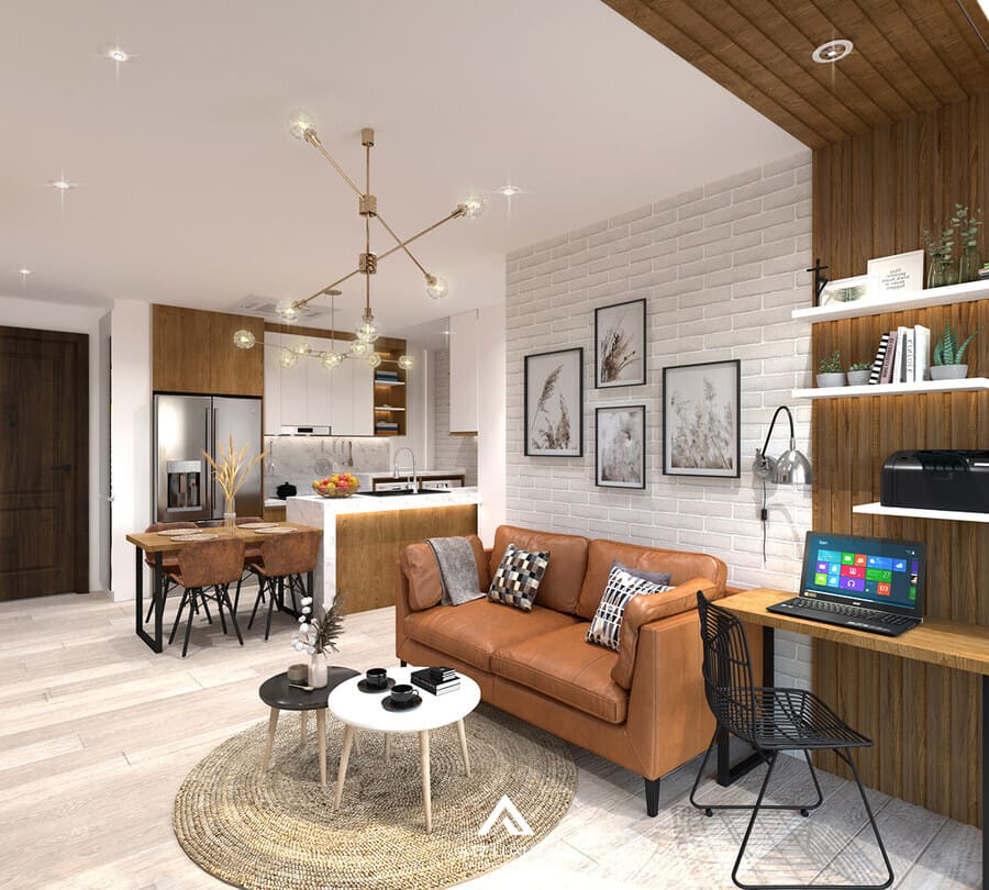 phong-cach-thiet-ke-noi-that-chung-cu-rustic (2) phong cách nội thất chung cư rustic