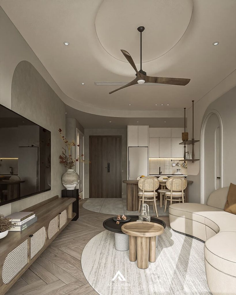 phong cách thiết kế nội thất chung cư wabi sabi (3) thiết kế nội thất chung cư wabi sabi