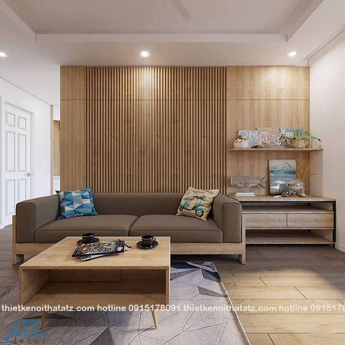 Thiết kế nội thất chung cư 76m2 2 phòng ngủ tại Vinhomes Sky Lake