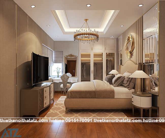 Thiết kế nội thất chung cư cao cấp phong cách tân cổ điển cho nhà Chị Loan