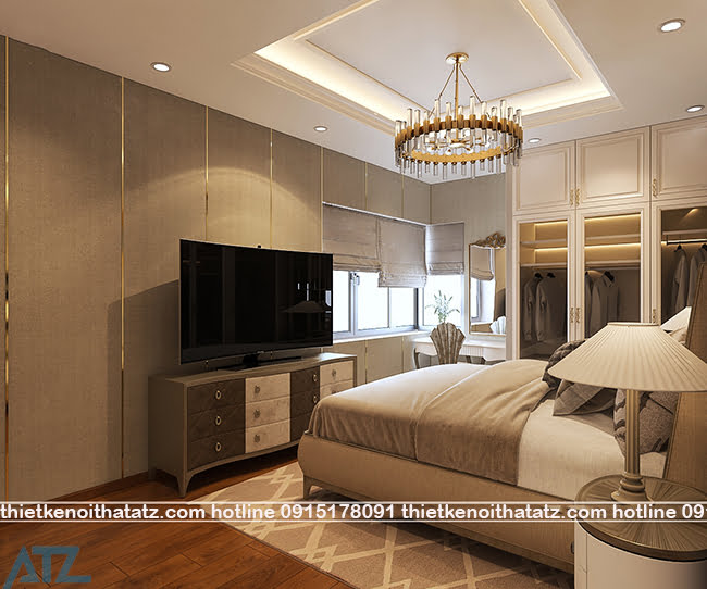 Thiết kế nội thất chung cư cao cấp phong cách tân cổ điển cho nhà Chị Loan