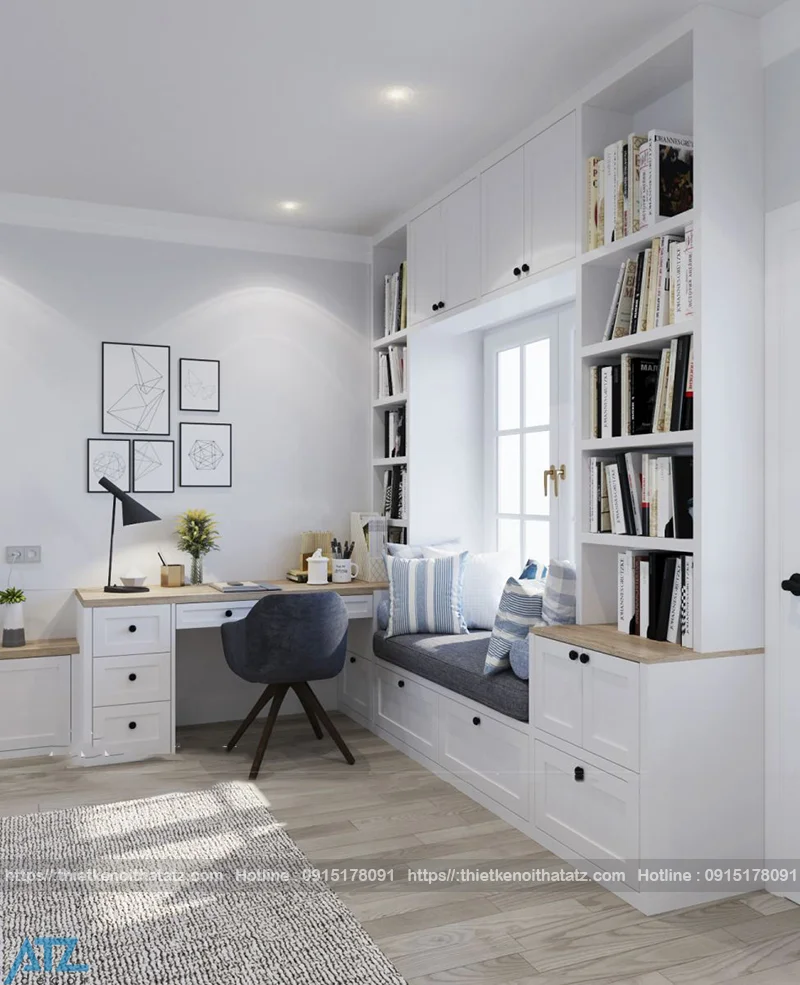 Hình ảnh mẫu thiết kế nội thất phòng ngủ của mẹ con chị Thảo