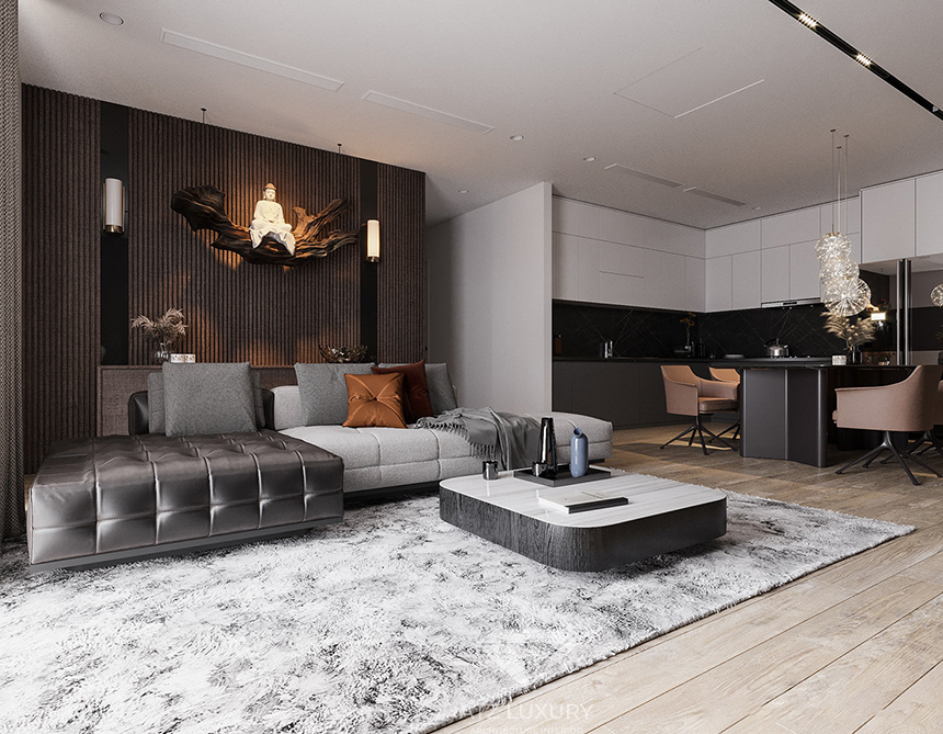 Thiết kế nội thất Luxury chung cư 2PN 60m2