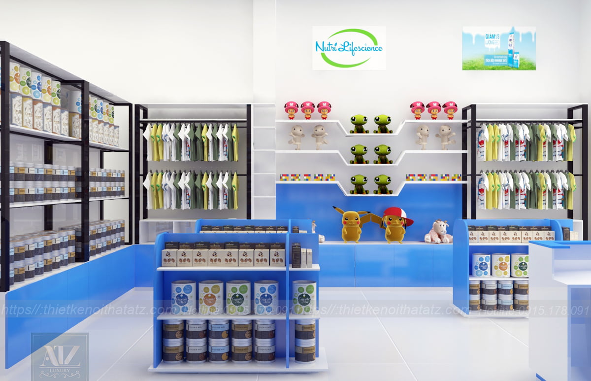 Thiết kế cửa hàng mẹ và bé tại Bắc Ninh Polygon