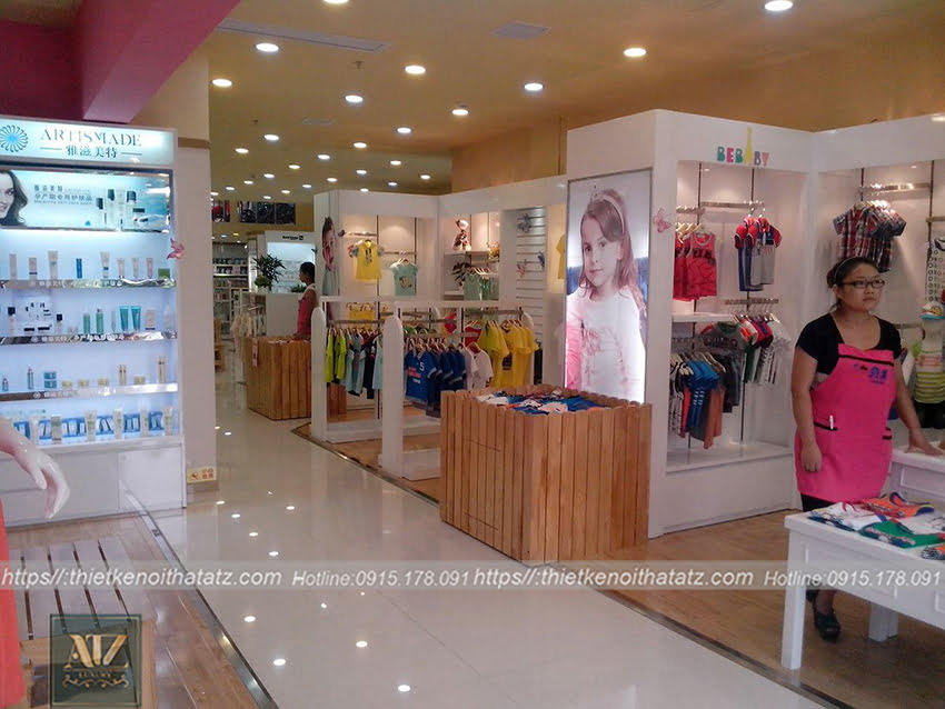 Thiết kế cửa hàng quần áo trẻ em tại trung tâm thương mại AEONE MALL Hà Đông