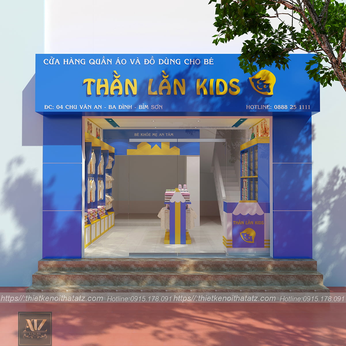 Thiết kế nội thất shop mẹ và bé tại Bỉm Sơn Thanh Hóa cho Chị Hạnh