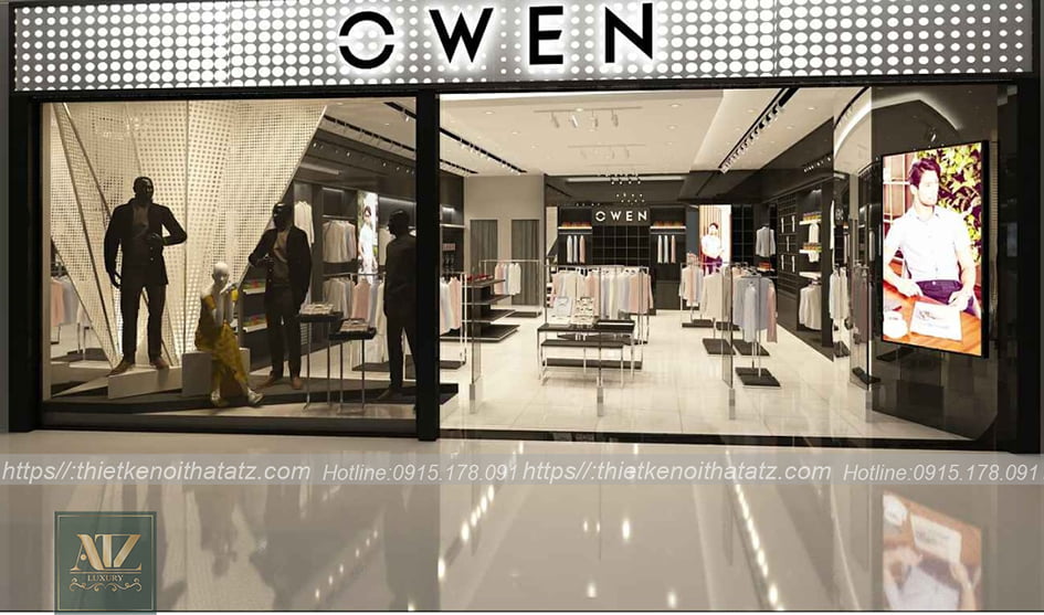 Thiết kế nội thất shop thời trang cho hãng OWEN đẹp nhất 2021