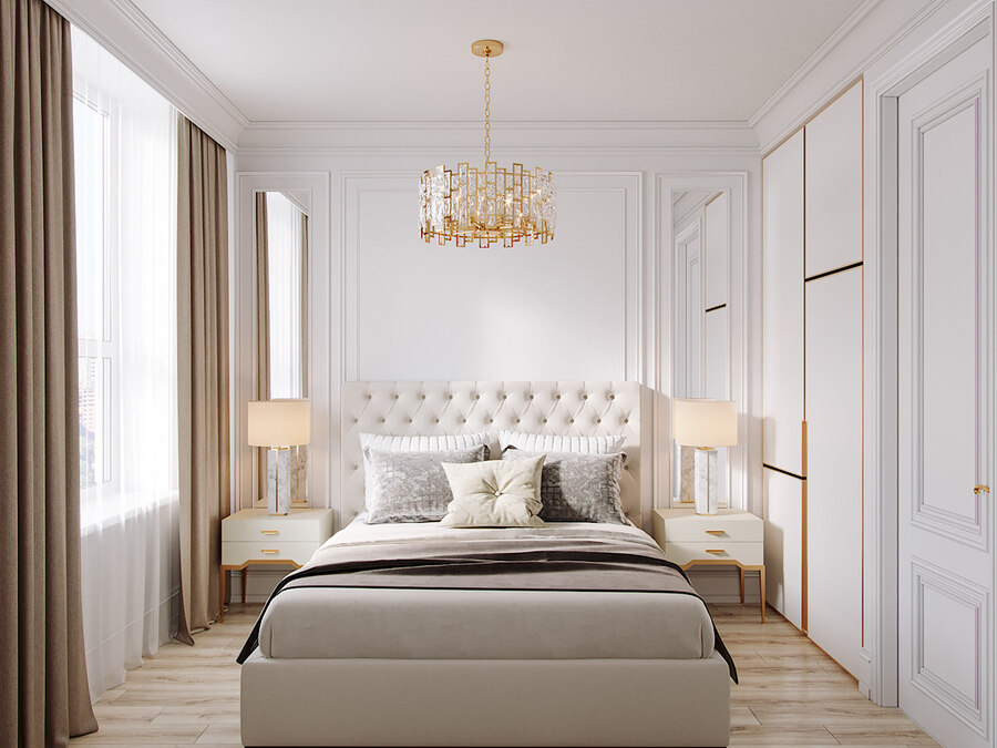 Thiết kế phòng ngủ chung cư phong cách tân cổ điển