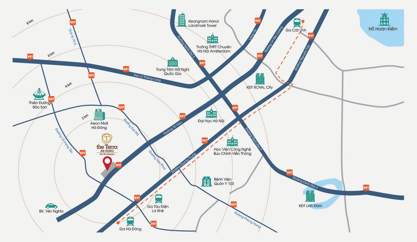Vị trí chung cư Terra An Hưng thuận lợi
