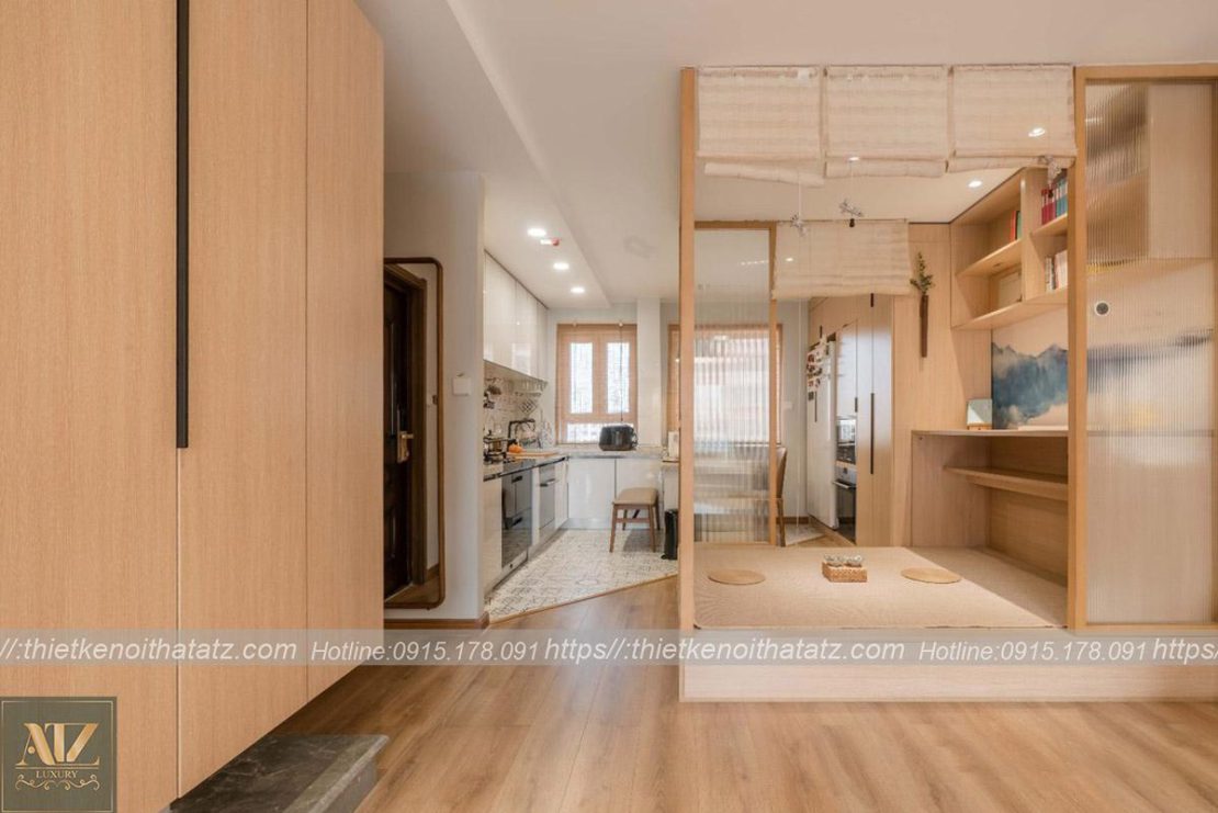 Mẫu thiết kế nội thất chung cư theo phong cách Nhật Bản