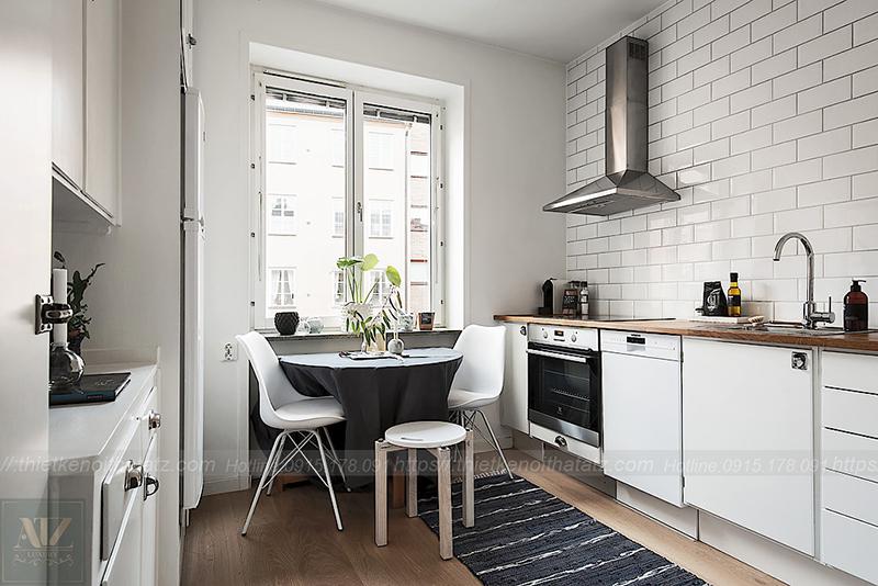 Thiết kế nội thất chung cư 37m2: Rộng hơn với vách ngăn kính