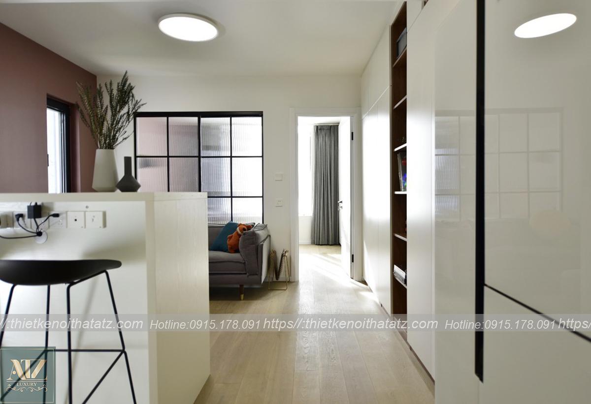 Thiết kế nội thất chung cư nhỏ 40m2 hiện đại ở Kim Mã NDNTCC9