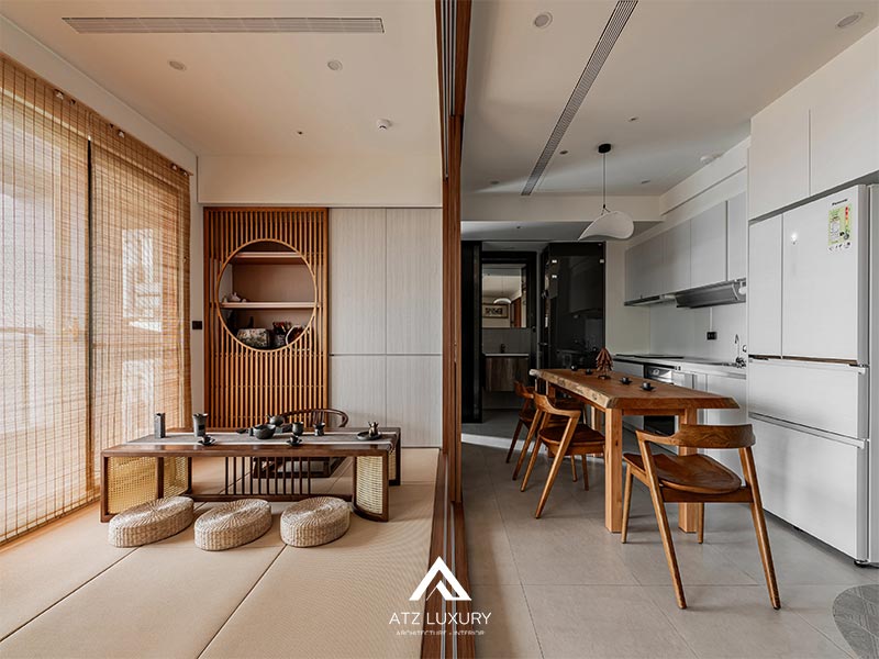 nội thất chung cư 52m2 phong cách Nhật