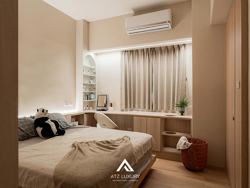Mẫu thiết kế nội thất chung cư 53m2 2 phòng ngủ dành cho vợ chồng trẻ
