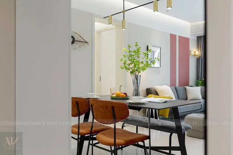 nội thất căn hộ 85m2 3 phòng ngủ hiện đại, sáng tạo