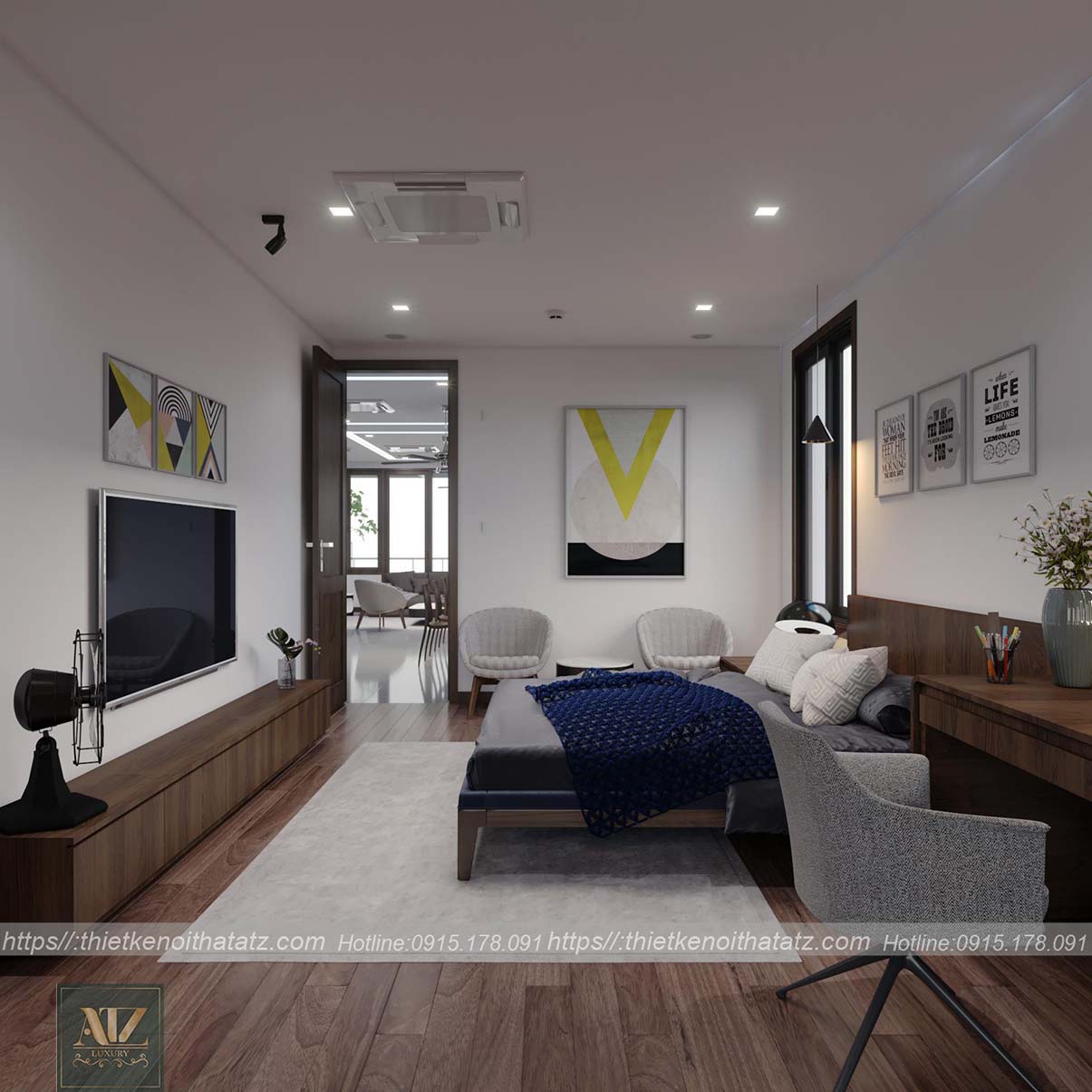 Mẫu chung cư 64m2 2 phòng ngủ tại Vinhomes Smart City