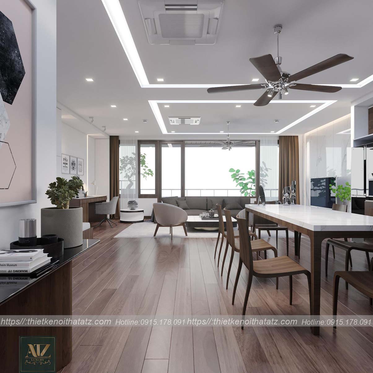 Mẫu chung cư 64m2 2 phòng ngủ tại Vinhomes Smart City