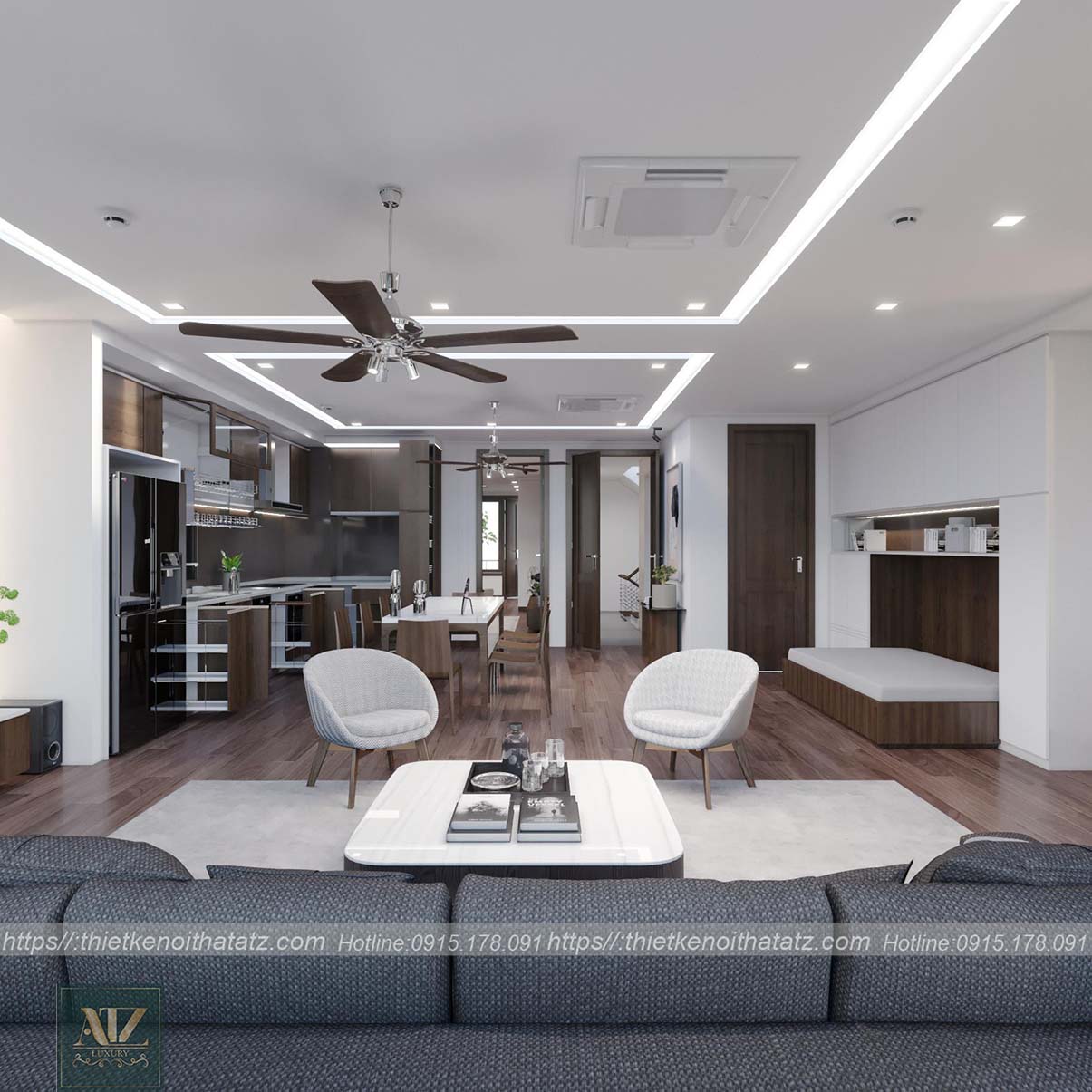 Mẫu chung cư 64m2 2 phòng ngủ tại Vinhomes Smart City
