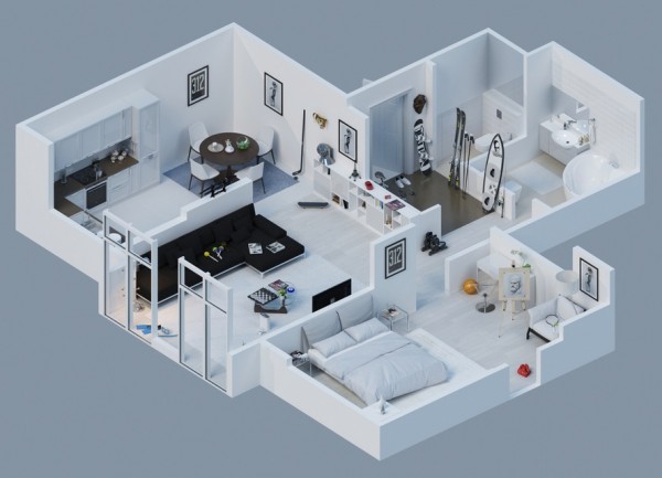 Căn cứ diện tích thực tế của căn hộ lựa chọn đồ nội thất đóng sẵn vừa vặn với không gian