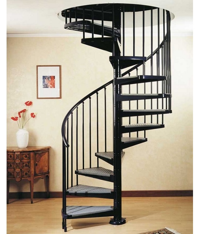 Cầu thang xoắn sắt kính gỗ bê tông đẹp nhất hiện nay