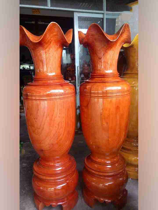 Ảnh: Mẫu lục bình bằng gỗ xoan đào.