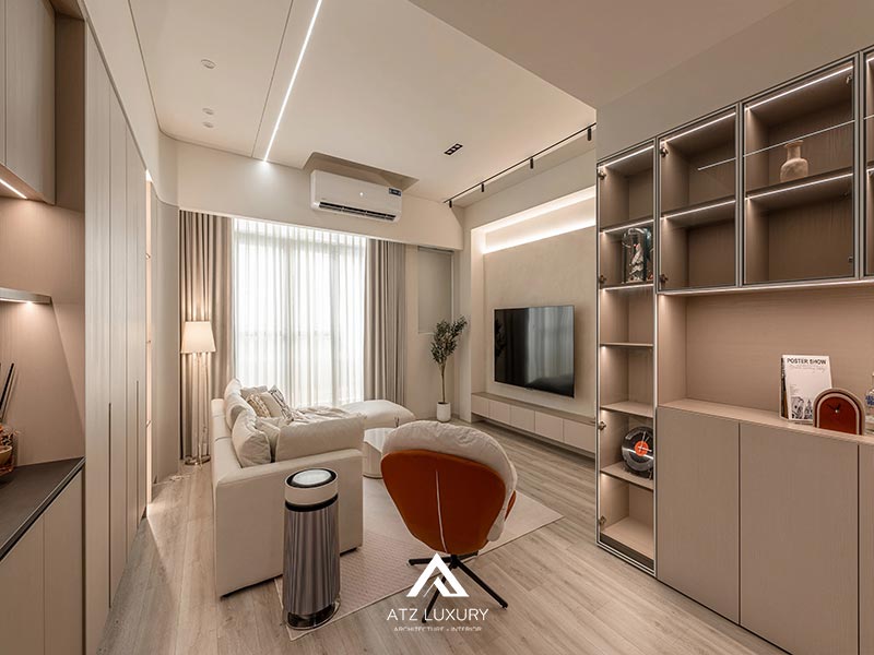 Top 5 mẫu thiết kế nội thất chung cư nhỏ tối ưu không gian插图21 mau thiet ke noi that chung cu nho 55m2 hien dai tong kem am (2)
