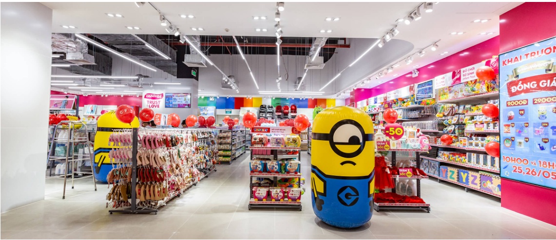 Thiết kế cửa hàng mẹ và bé cho Con Cưng tại Hà Nội