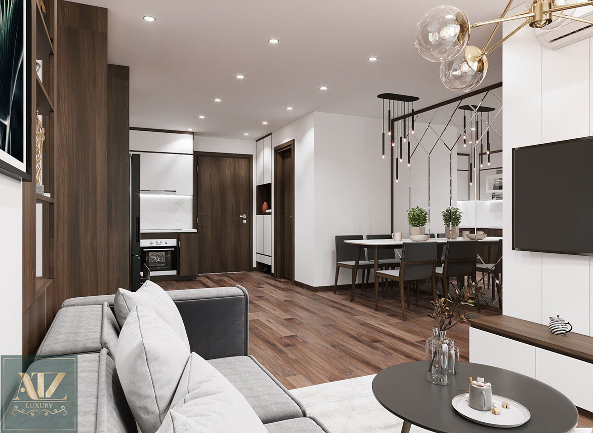 nội thất chung cư 70m2 tại Tháp Thiên Niên Kỷ cho chị Ngọc Ánh