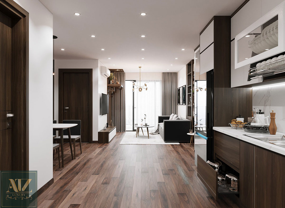 nội thất chung cư 70m2 tại Tháp Thiên Niên Kỷ cho chị Ngọc Ánh