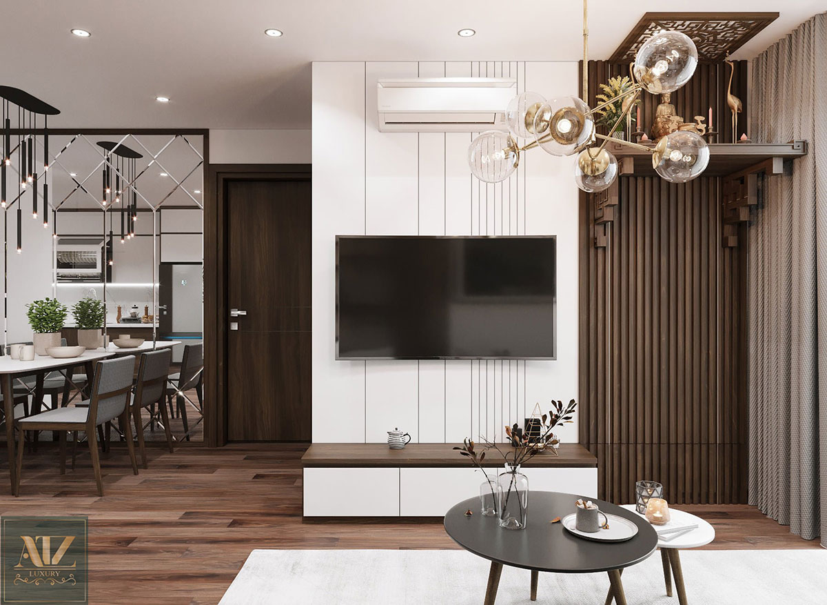 nội thất chung cư 70m2 tại Tháp Thiên Niên Kỷ cho chị Ngọc Ánh