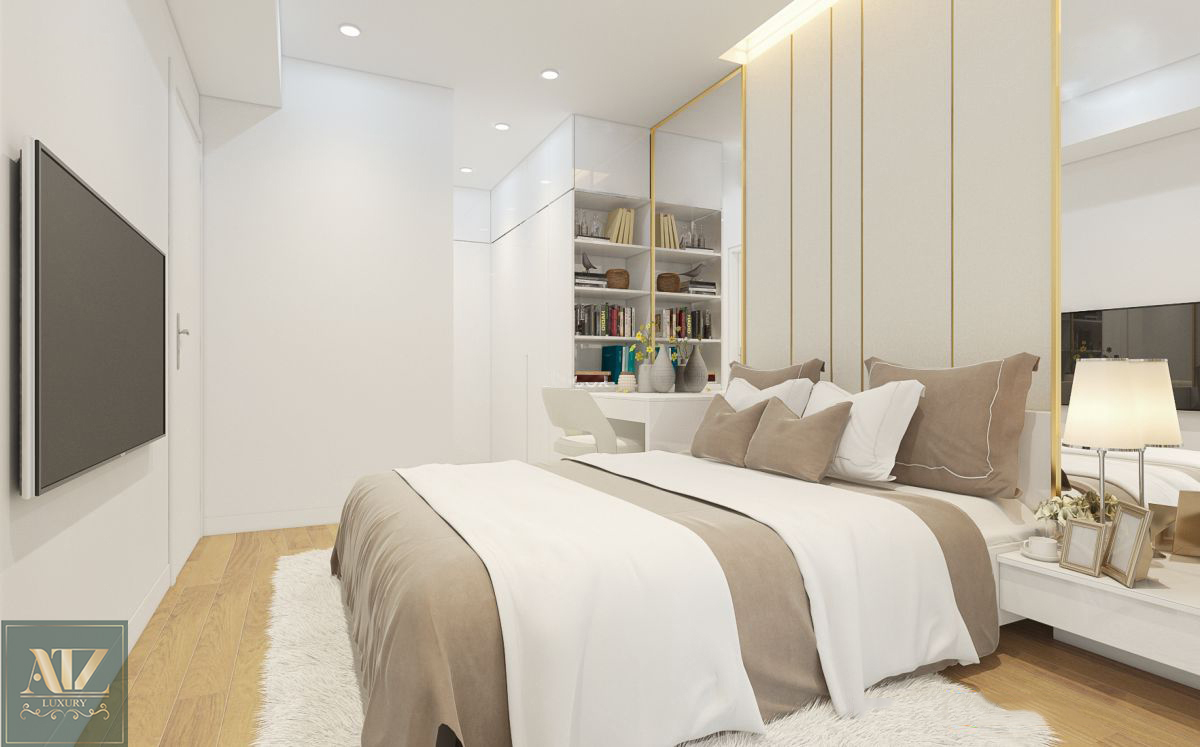 thiết kế nội thất chung cư Green Stars Phạm Văn Đồng - phòng ngủ master