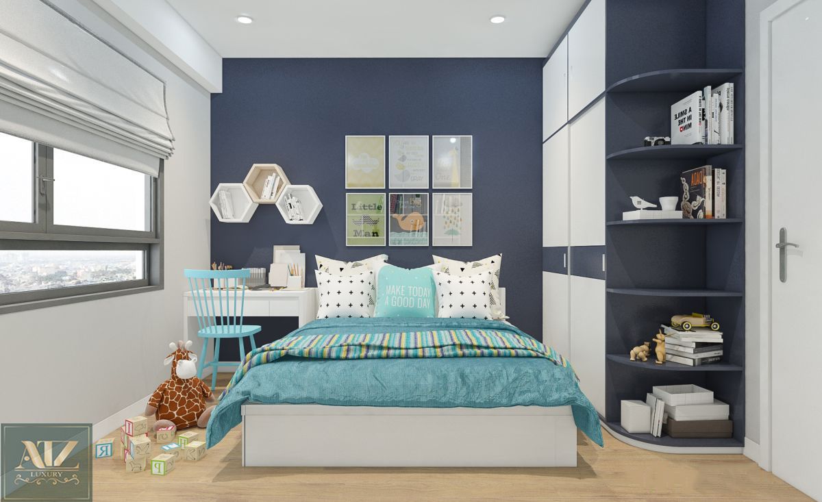 thiết kế nội thất chung cư Green Stars Phạm Văn Đồng - phòng ngủ cho bé