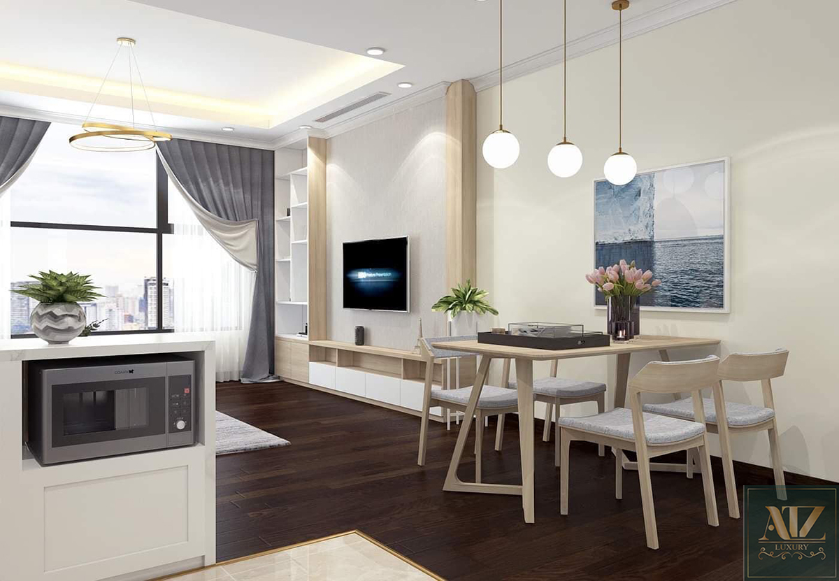 Mẫu nội thất căn hộ 60m2 tại The Vesta Phú Lãm, Hà Đông