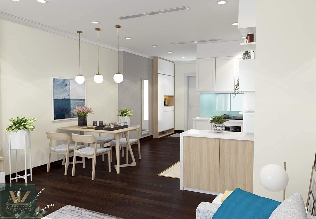 Mẫu nội thất căn hộ 60m2 tại The Vesta Phú Lãm, Hà Đông