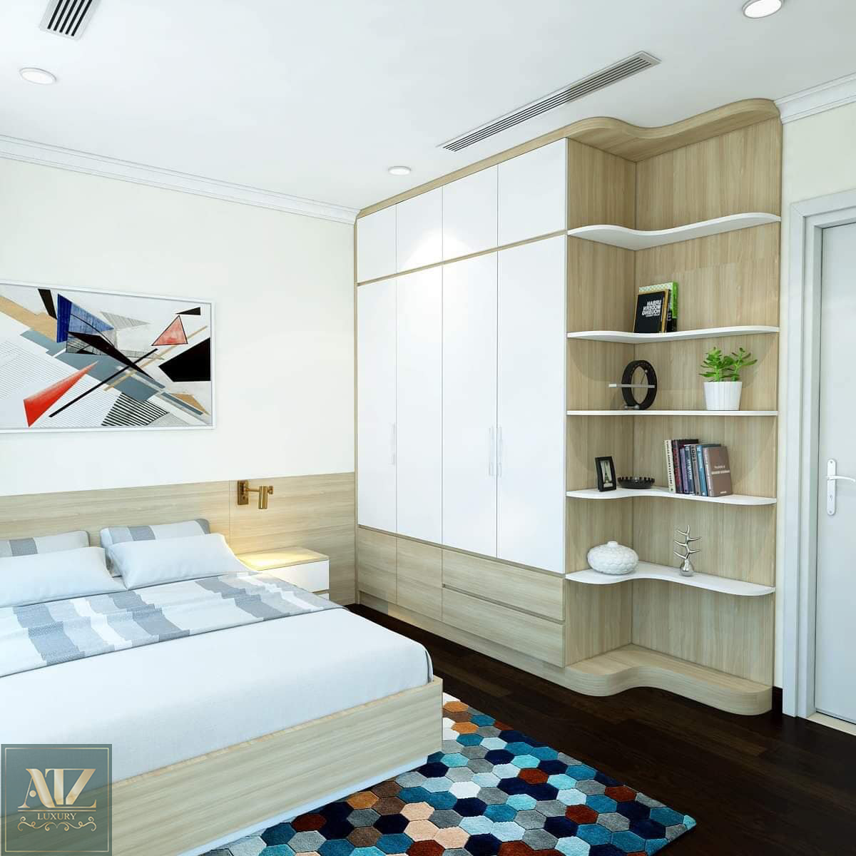 Mẫu nội thất căn hộ 60m2 tại The Vesta Phú Lãm, Hà Đông