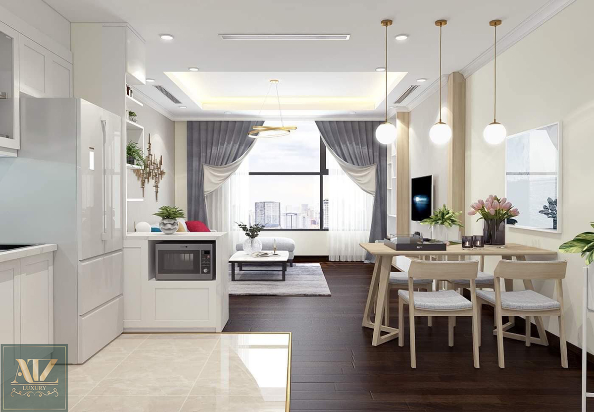 Mẫu nội thất căn hộ 60m2 tại The Vesta Phú Lãm, Hà Đông