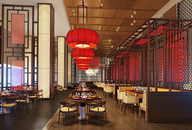 Vật liệu chủ đạo trong thiết kế nội thất nhà hàng Trung Hoa