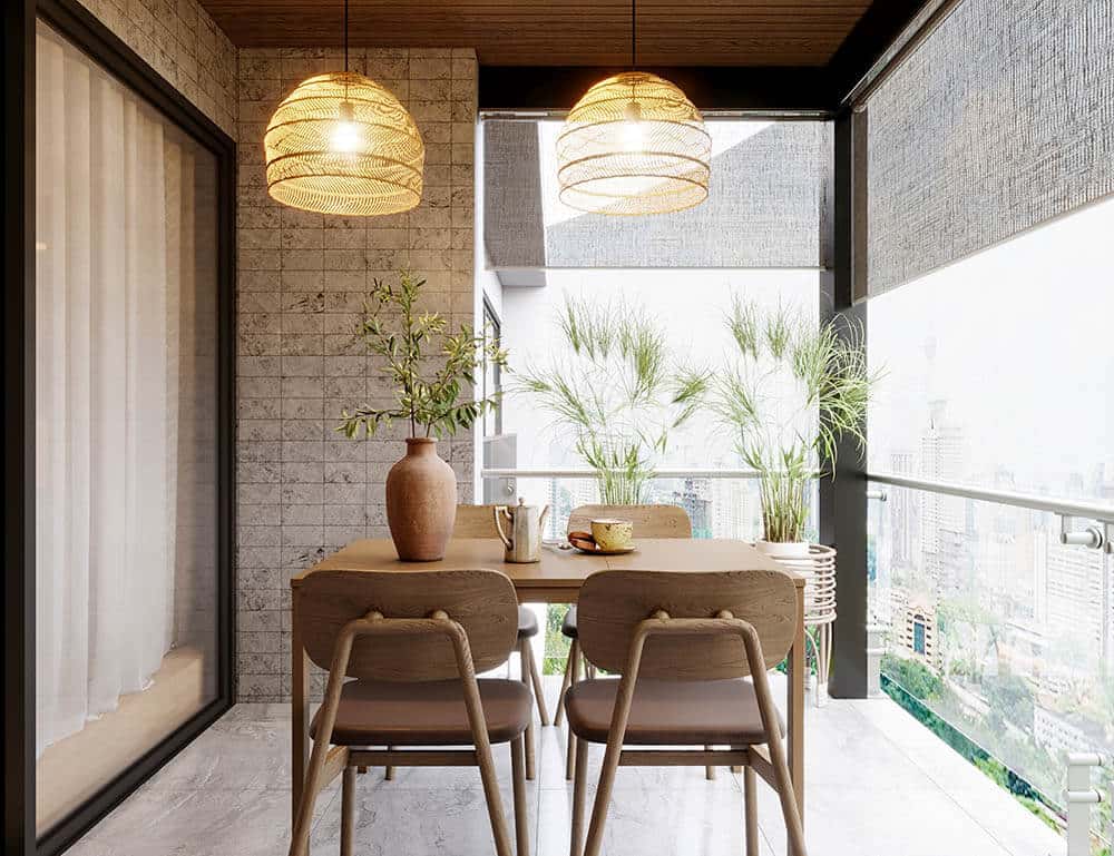 Thiết kế nội thất khu vực ban công chung cư