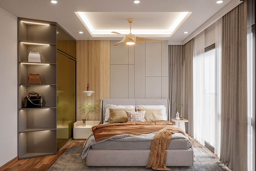 Thiết kế nội thất phòng ngủ vợ chồng