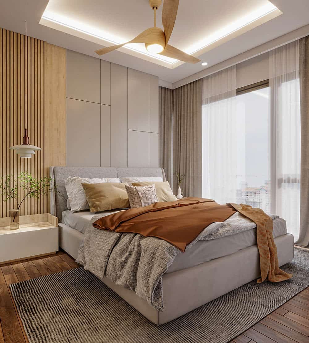 Thiết kế nội thất phòng ngủ vợ chồng