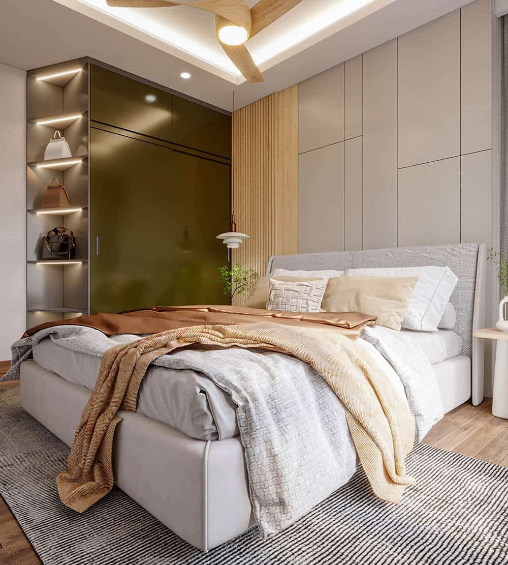 Thiết kế nội thất phòng ngủ vợ chồng