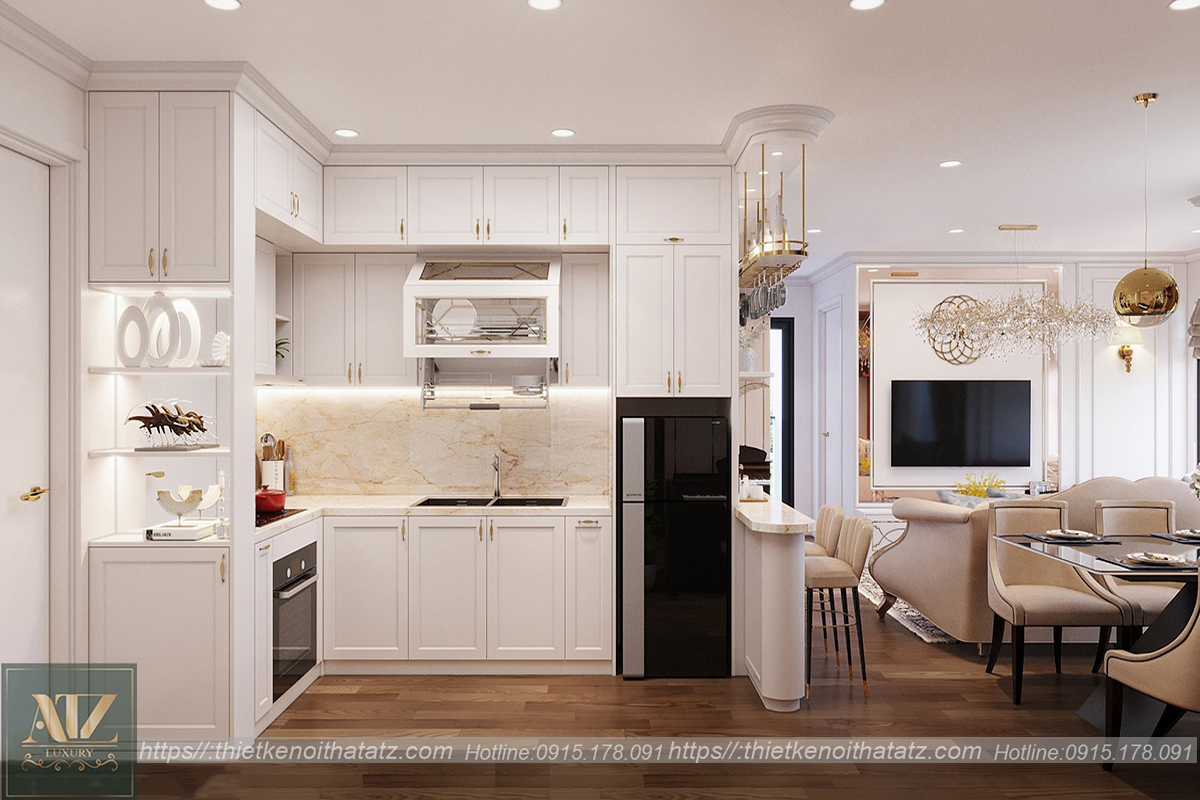 Mẫu nội thất chung cư 55m2 2 phòng ngủ tại Vinhomes Smart City của chị Thủy