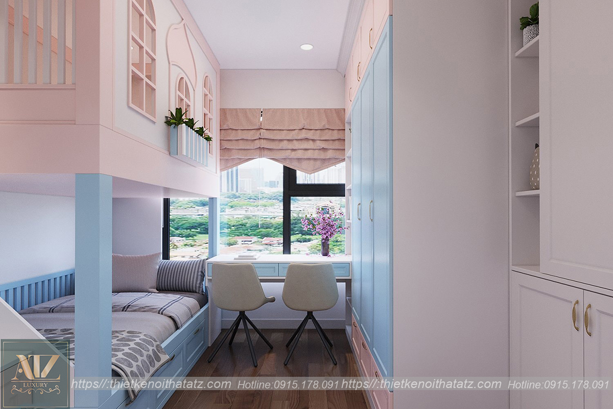 Mẫu nội thất chung cư 55m2 2 phòng ngủ tại Vinhomes Smart City của chị Thủy