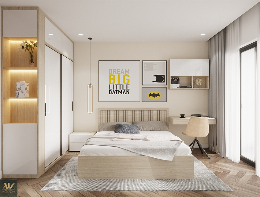 Thiết kế nội thất căn hộ chung cư Hoàng Huy 120m2 3 phòng ngủ